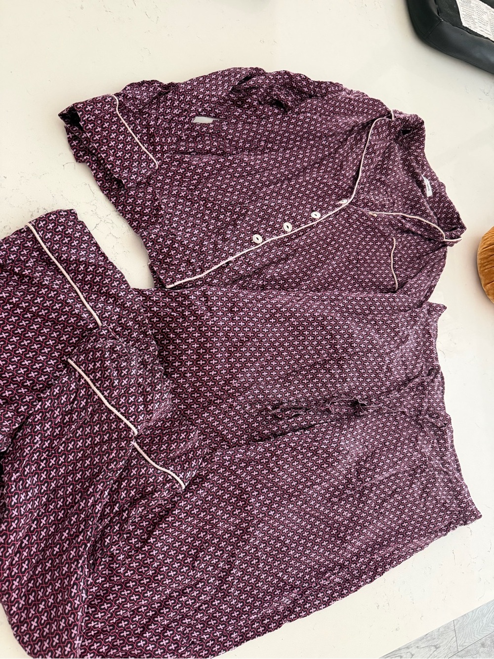 Olivia von Halle Silk Pajamas size 3